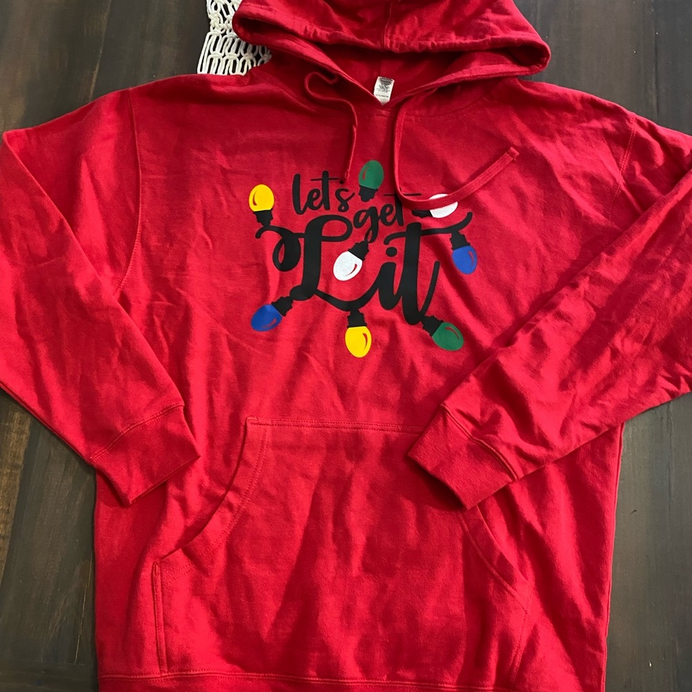 Christmas Let’s get Lit hooded sweatshirt